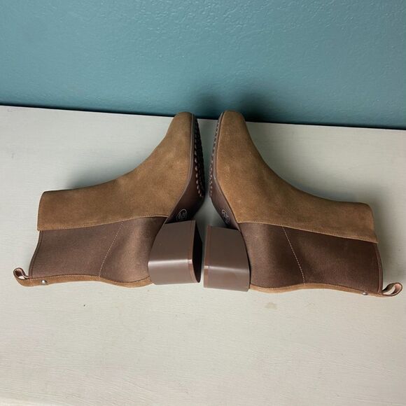 NWOB Leather WYDR Jackie Half Stretch Heel Bootie Brown Sugar SZ 9 - Picture 6 of 8